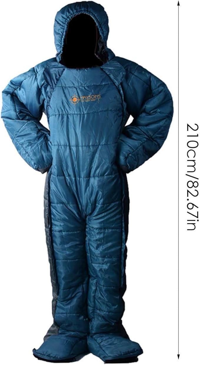 Wearable Sleeping Bag - Ultralightes Thermal Shell Windproof Cold Protection Human Cocoons Night | Mountain Basecamp Sleep Shelter Stop Alpine Snow Treks Rest Spot Use for Hiking Camping Climbing
