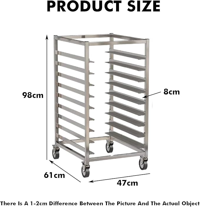 Quick Rack for Baking Pans9-Tier Rolling Bread Pan Rack - Aluminum Bakery Storage for Home &amp Commercial Use Heavy-Duty Kitchen Organizer Perfect for Baking and Food Prep
