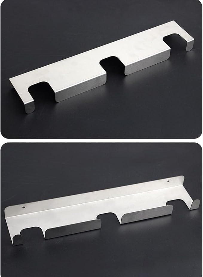 Stainless Steel Peel Rack 16.3 Inch - Wall Mounted Tool Holder | Commercial Kitchen Organizer Shelf for Shovel Spatula Brush Spoon Storage Restaurant Shop Utensil Display Space Saving Installation