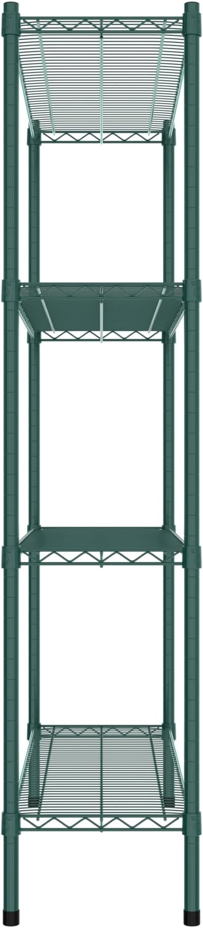 Commercial NSF Listed Green Epoxy Stationary Wire Shelving Kit 14 x 42 x 64 with 4 Shelves Perfect for Warehouse Walk-in Refrigerator Freezer Grocery Store Restaurant Dishroom