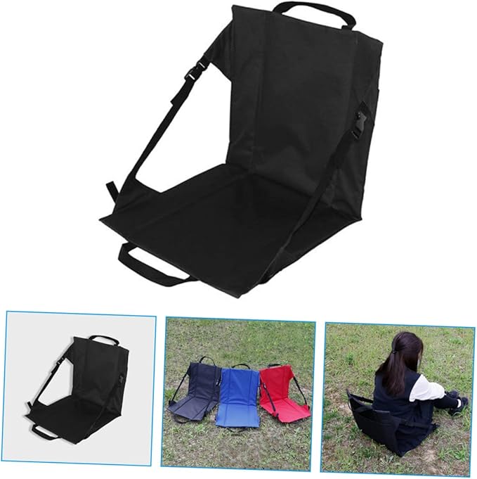 Kisangel Portable Foldable Chair Cushion Lightweight Outdoor Garden Seat for Fishing Camping and Relaxing Mesh Pouch for Storage