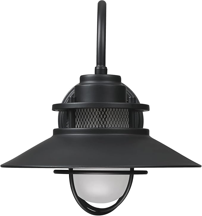 Black Farmhouse Gooseneck Barn Light Dusk to Dawn - Outdoor Wall Lantern with Photocell Sensor Porch Light Dusk to Dawn Outdoor Sconce for Barn Garage Patio E26