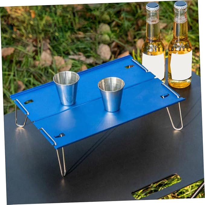 YARNOW Camping Table Portable Small Tea Table Aluminum Alloy for Hiking BBQ Picnic