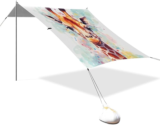 Christmas DeerCamping Sun Shelters 9.2 x 10.5 FT Beach Canopy Tent Sun Shade with Carrying Bag for Camping Trips Fishing Backyard Fun or Picnics 21340597