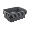 4-Pack 13 L Gray Commercial Bus Tubs Utility Bus Boxes
