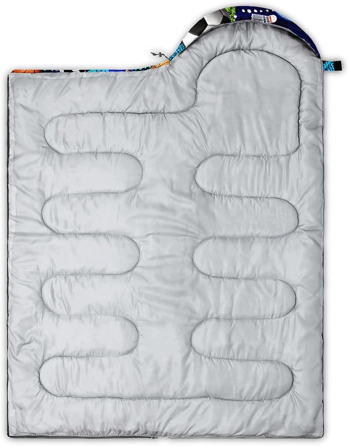 QOOMO Camping Sleeping Bags3 Season Warm &amp Cool WeatherLightweightWaterproof Sleeping Bags for Adults &amp KidsTravelingand OutdoorsCamping Gear Equipment