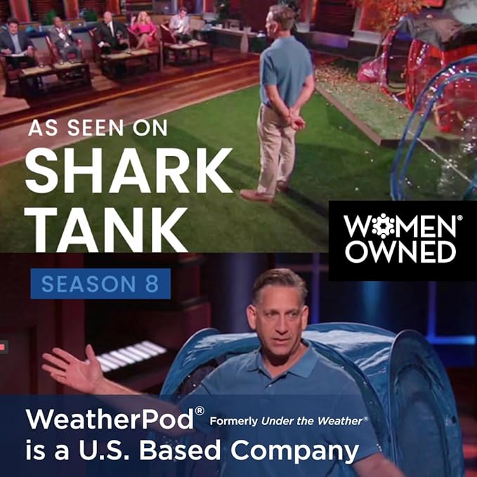 WeatherPod® The Original Shark Tank MyPod™ 1-2 Person Pop-Up Pod - Stay Warm Dry and Out of The Sun - Weather Pod for Sports Rain or Wind