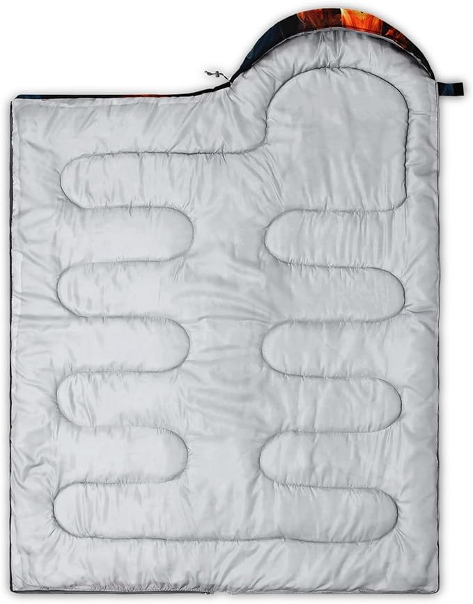 HOSIMA Dear Hunting Pattern Cold Weather Sleeping Bags for Kids AdultsBlack Light Weight Waterproof Sleeping Bags for Outdoors Hiking.