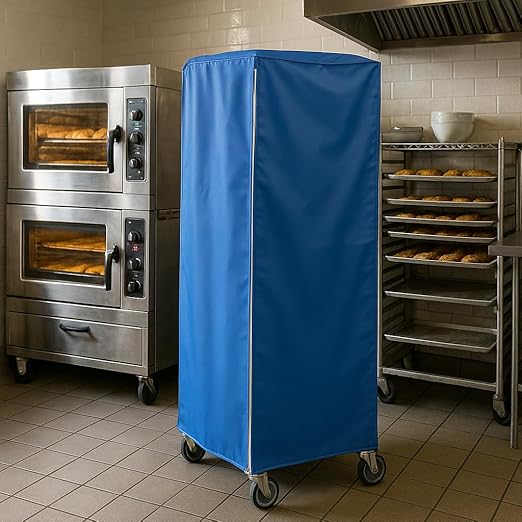 Worcester Blue Vinyl Heavy-Duty Freezer Pan Rack Cover - 28L x 23W x 64H
