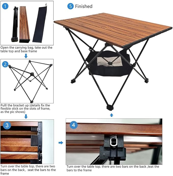 Portable Ultralight Small Mini Camping Folding Table with Aluminum Alloy for Camp Fishing Travel and Hiking
