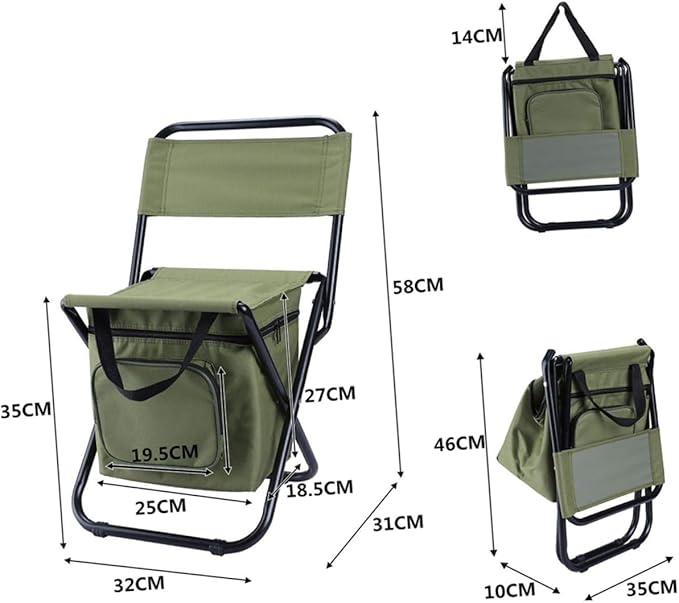 SUPVOX Tube Frame Portable Camping Chairs Outdoor Chair Insulation and Storage