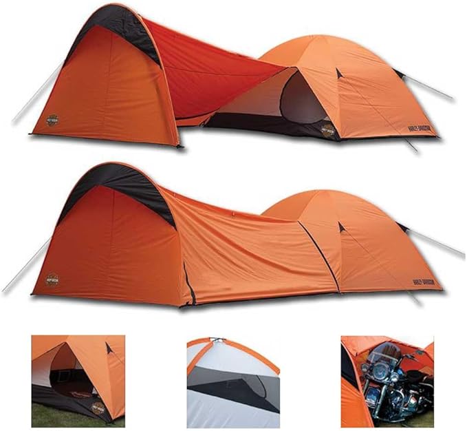 Harley-Davidson Dome Tent w/Vestibule Motorcycle Storage Orange HDL-10010A