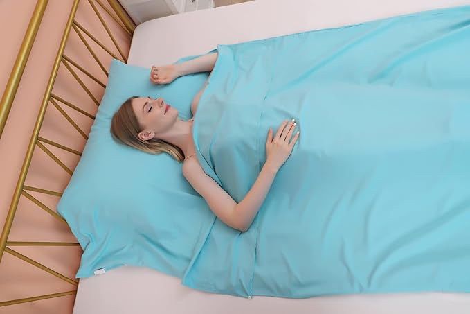 JITTY Sleeping Bag Liner Travel Sheet for Business Camping Backpacking Hiking Mountain Climbing Home Hostels Train 83x45