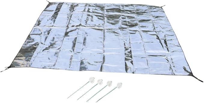 Double Sided Aluminum Foil Pad Portable Waterproof Camping Mat for Hiking Beach Tent 200x200cm