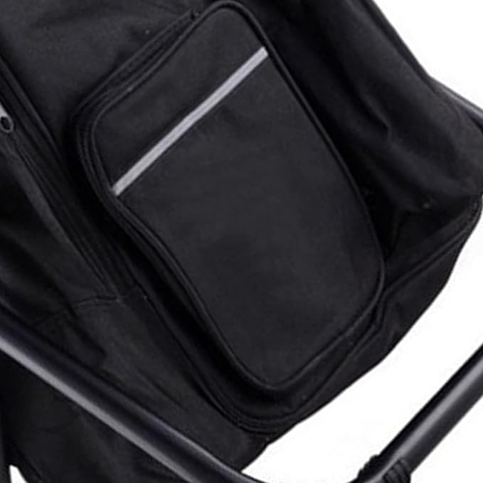 Folding Camping Chair Stool Backpack with Cooler Insulated Picnic Bag Backpack Cooler Chair Foldable Camping Fishing Stool for Travel Beach Hiking Picnic ﻿ (Black)