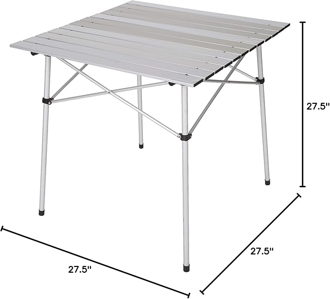 Stansport Aluminum Slat Table 27.5 x 27.5 x 27.5 White