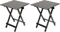 SUNNYFEEL Folding Camping Table - Lightweight Aluminum Portable Picnic Table 18.5x18.5x24.5 Inch for Cooking Beach Hiking Travel Fishing BBQ Indoor Outdoor Small Foldable Camp Tables