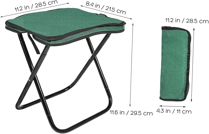 GARVALON Folding Stool for Outside Activities Portable Aluminum Stool Foot Rest for Camping Hiking and Travel