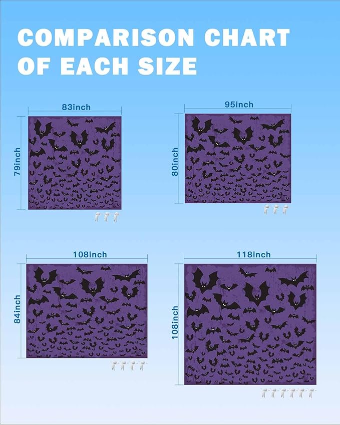 Beach Blanket Waterproof Sandproof Scary Halloween Bat Ombre Quick Drying Beach Mat with 4 Stakes Black and Purple Lightweight Picnic Blanket for Travel Camping Outdoor 83x79