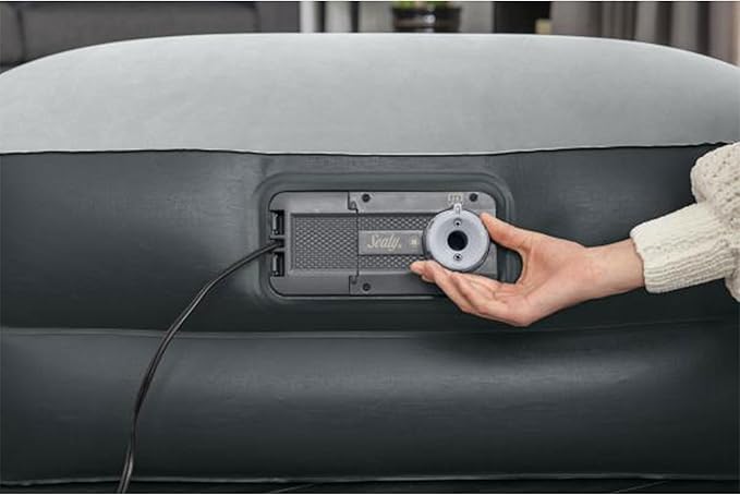 Sealy Tritech 16” Inflatable Air Mattress Bed with Built-in Pump Storage Bag and Repair Patch for Indoor and Outdoor Use Twin
