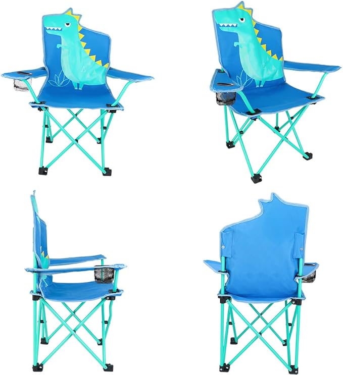KABOER Kids Outdoor Folding Lawn and Camping Chair with Cup Holder and Carrying Bag Children's Camping Chairs