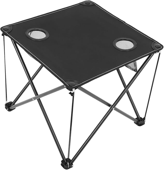 UPKOCH Portable Outdoor Folding Table Lightweight Camping Picnic Table Cup Holders for Beach BBQ and Outdoor Activities