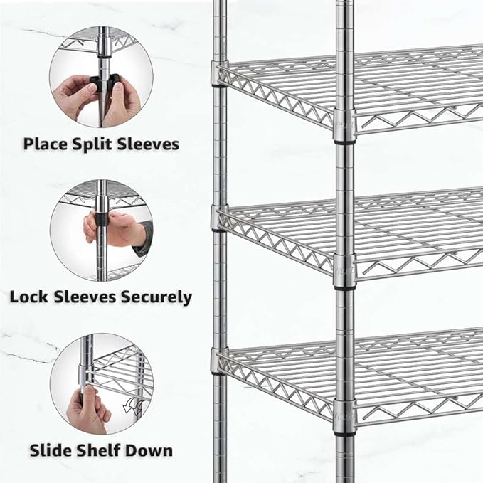 2-Pack 24 x 36 Green Additional Wire Shelf for Shelving Units Replacement Shelves for Wire Rack