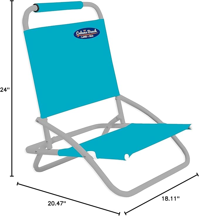Cabana Beach Folding Beach Chair 1 Position Lightweight and Portable Foldable Outdoor Camping Chair