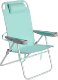 SUNNYFEEL Oversized Tall Folding Beach Chair Lightweight 17 Portable Sand Chair for Adults Heavy Duty 500 LBS with Cup Holders Foldable High Camping Lawn Chairs for Camp/Outdoor/Picnic/Sports