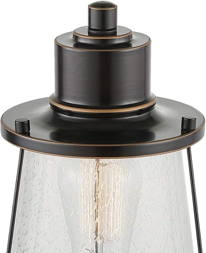 GLOBE Electric 44363 Bowery 1 Outdoor Lamp Post Light Fixture with Base Adaptor Bulb Not Included