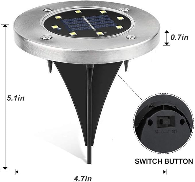 ZGWJ Solar Ground Lights16 Pack Waterproof Solar Garden Lights Upgraded Outdoor Garden Waterproof Bright in-Ground Lighting Landscape Lighting for PathwayYardDeckLawnPatioWalkway Warm White