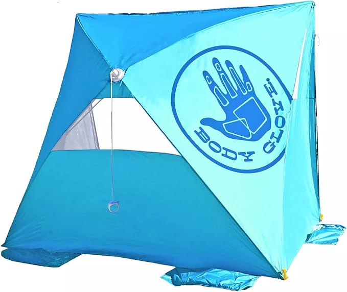 Body Glove Pop-Up Shelter for Beach and Sports 70in x 61in - Poolside Azure Blue 5979600434