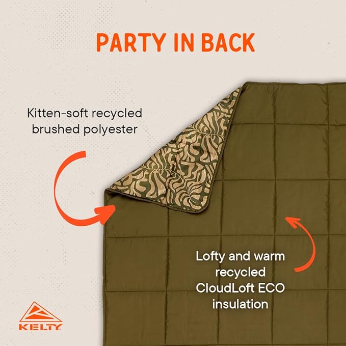 Kelty | Bestie Blanket Fern - Compact Versatile Large 1P Camp Blanket - Twin