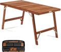 Naturehike Folding Camping Wood Table - IGT Table for Cooking Portable Outdoor Camp Collapsible Lightweight with Carry Bag for Car Camping Picnic RV Trip Patio Backyard