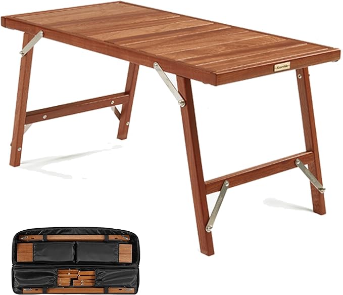 Naturehike Folding Camping Wood Table - IGT Table for Cooking Portable Outdoor Camp Collapsible Lightweight with Carry Bag for Car Camping Picnic RV Trip Patio Backyard