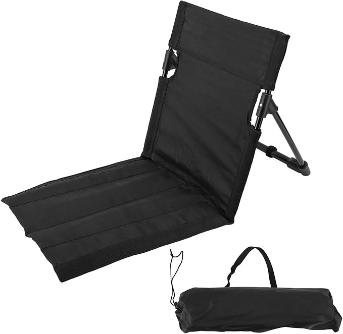 Beach Mat Lounge Chair Outdoors Portable Reclining Beach Mat Chairs Foldable Camping Sand Chairs with Backrest for Adults Include Tote Ideal Tanning Mat for Sunbathing