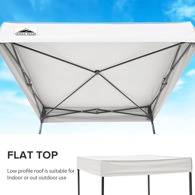 EAGLE PEAK Flex Compact 5x5 Pop-up Canopy Changing Room Portable Privacy Dressing Room for Indoor Fashion Photoshoots Camping or Pool White
