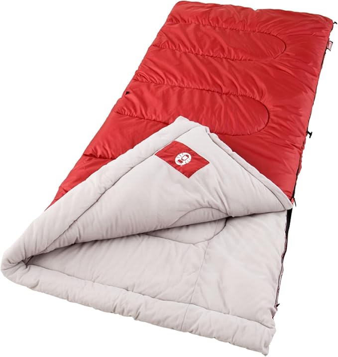 Coleman Palmetto 30⁰F Adult Sleeping Bag Cool-Weather Sleeping Bag with Snag-Free Zipper &amp Soft Liner Machine Washable