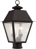 Livex Lighting 2166-07 Mansfield 2-Light Outdoor Post Head Bronze