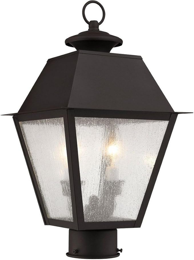Livex Lighting 2166-07 Mansfield 2-Light Outdoor Post Head Bronze