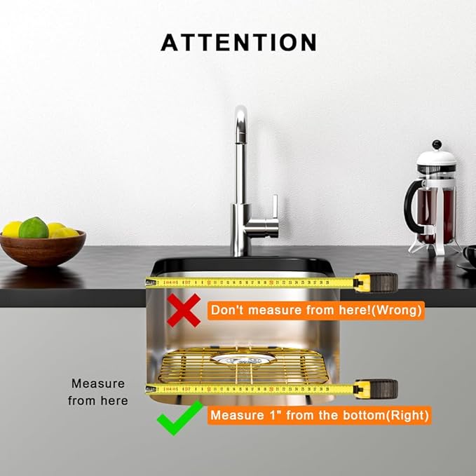 Kitchen Sink Grid Gold Sink Protector Stainless Steel Sink Grid with Center Drain 13.7L X 11.6W Sink Bottom Grid for Sink Bowl