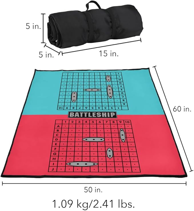 LOGOVISION Battleship Picnic Outdoor Blanket 50x60 Board Foldable Blanket for Picnic Beach Camping Park Tailgate