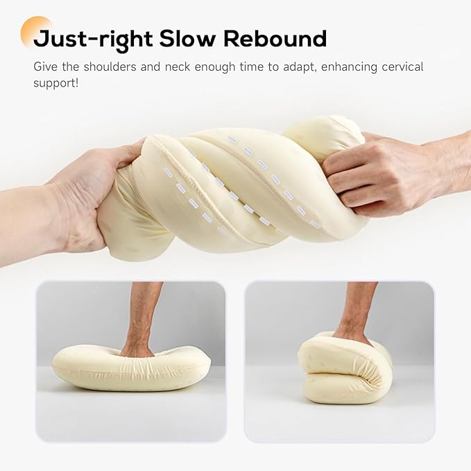 Yunir Travel Pillow for Sleeping Camping Soft Comfortable and Breathable Outdoor Camping Travel Cervical Pillow Ideal Backpacking Hiking and Airplane Machine Washable with Storage (2PCS)