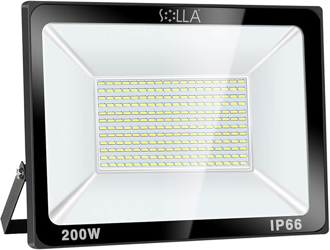 200W LED Flood Light Outdoor 20000lm Super Bright Security Light 1060W Equivalent 3000K Warm White IP66 Waterproof Outside Floodlights LED Arena Light for Garage Garden Yard