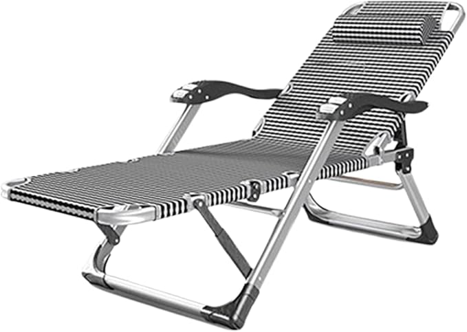 Bold Aluminum Alloy Frame Camping Cot 15-Position Folding Chaise Lounge Chair Folding Bed for Outdoor Sunbathing Patio Pool