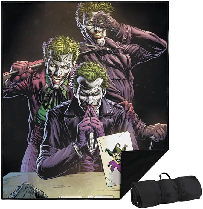 LOGOVISION Batman Three Jokers Outdoor Blanket for Picnic Beach Camping Park Tailgate 50x60