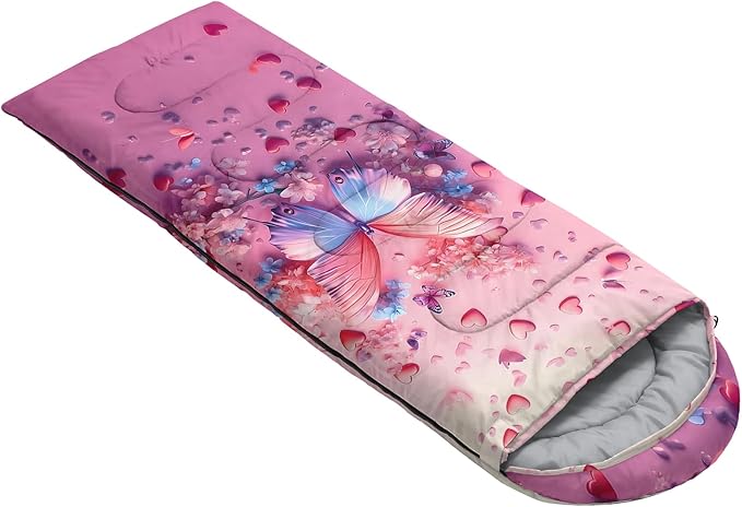 QOOMO Camping Sleeping Bags3 Season Warm &amp Cool WeatherLightweightWaterproof Sleeping Bags for Adults &amp KidsTravelingand OutdoorsCamping Gear Equipment