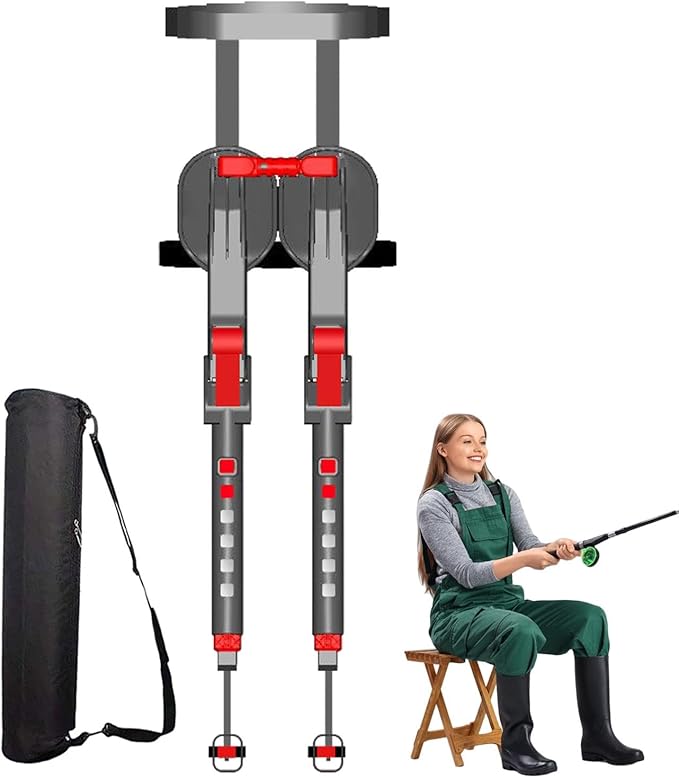 Wearable Chair - Portable Folding Invisible Seat Adjustable Chairless Leg Brace | Ergonomic Outdoor Fishing Stool 3-levell Adjustable Wearable Seat Suitable for Barbers Chefs and Work Flexibility