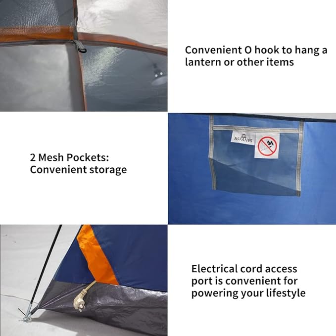 2-12 Person Tents for Camping Waterproof Backpack Double Layer Tents Perfect Picnics Fishing and Backyard Camping