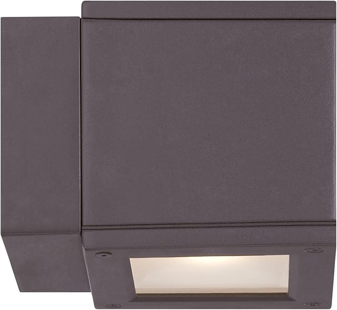 WAC Lighting WS-W2505-GH Rubix LED Outdoor Wall Light Fixture Double Light 3000K Graphite